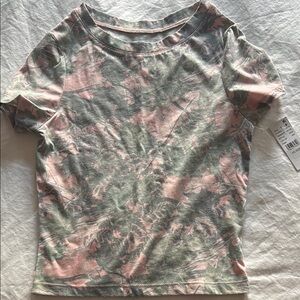 Camo Print Short Sleeve Top